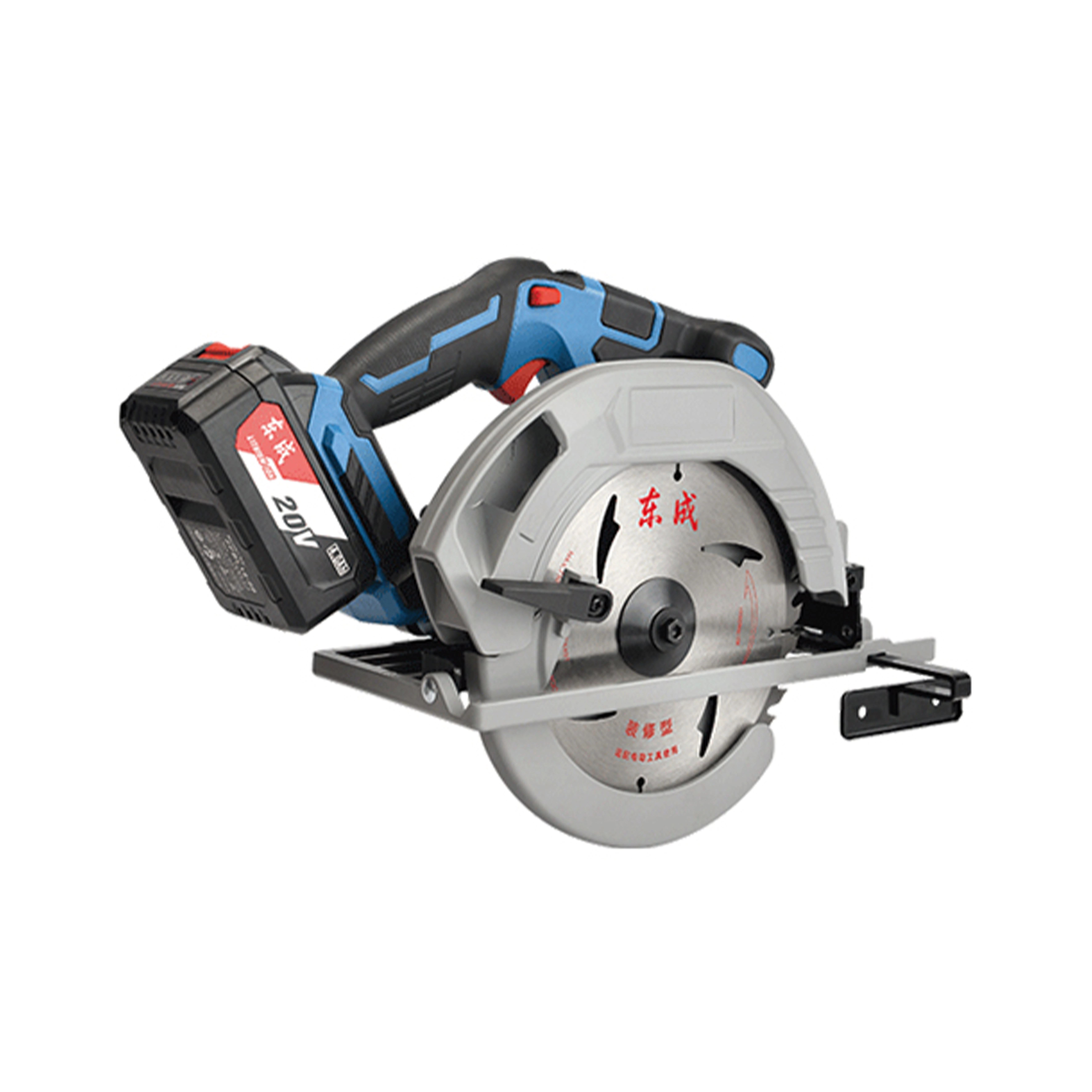 Sierra circular recargable sin escobillas (Dongcheng) DCMY02-185B 20 V/4 Ah (dos baterías y un cargador, 1 juego)